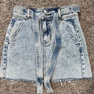 PacSun Light Wash Denim Mini Skirt